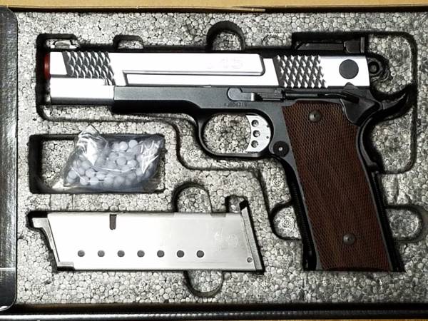 KSC ガスガン Ｓ＆Ｗ PC M945 デュアルトーン フィニッシュ 美品