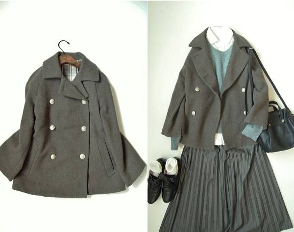 HUMAN WOMAN arrive ヒューマンウーマン *ウール ピーコート