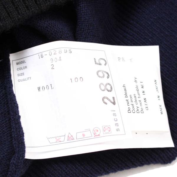 16AW Sacai 切替ニット size2 サカイ 16-02895(女性用)｜売買された 