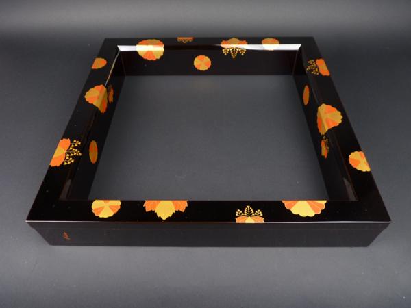 【都屋】塗師 量平作 「輪島塗高台寺蒔絵炉縁」 茶道具