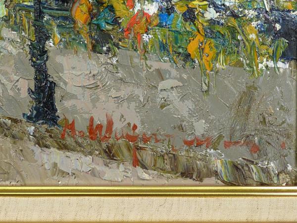 都屋】渡部ひでき 「パリ」 F20号 油絵 真筆保証品 渡部ひでき（絵画