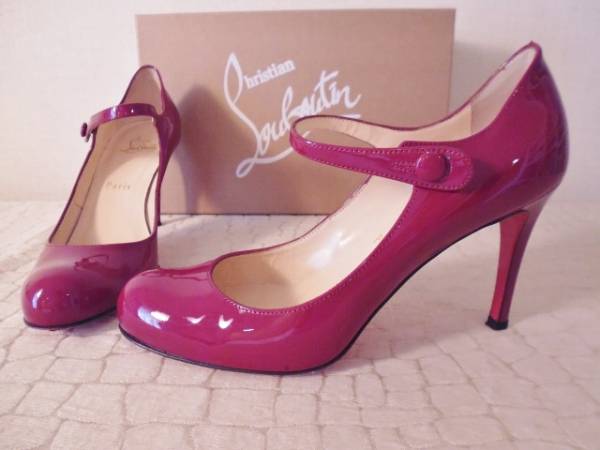 美品クリスチャンルブタン 赤パテントパンプス ヤフオク年末 Christian