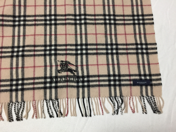 ◇バーバリーLONDON◆BIGホース美肌チェックストール◇