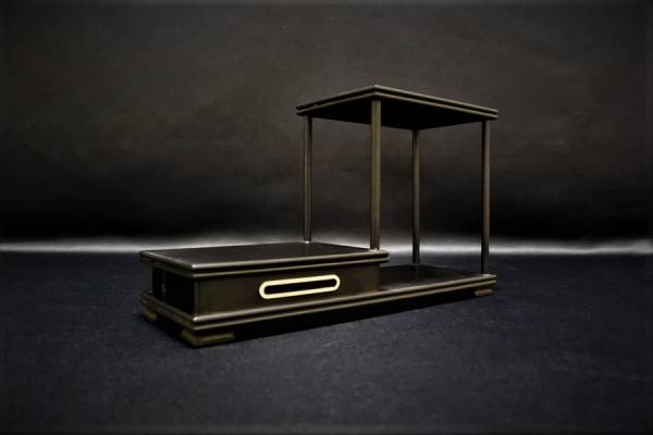 中国美術 唐木二段花台 違棚 盆栽台 飾台 紫檀花梨