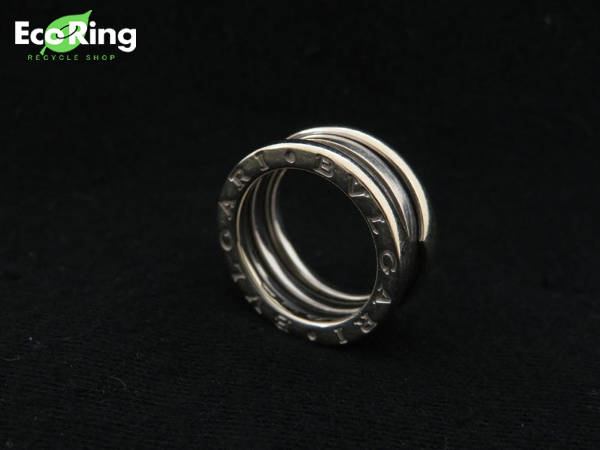 1円 ブルガリ ビーゼロワンBzero1 K18WG リング♯50 HG391