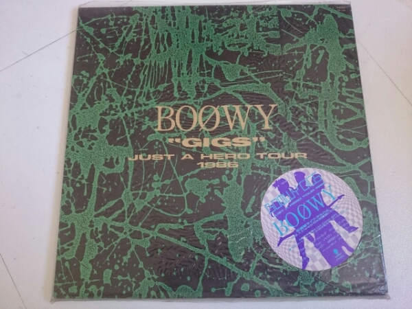 LP●BOOWY/GIGS，JUST A HERO TOUR 1986[シール付/変型ジャケット