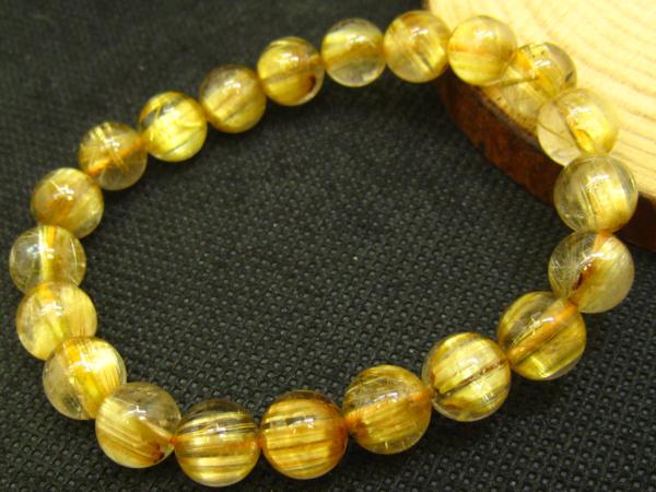 1112m395 ☆【10A猫目黄金タイチンルチル】ブレス9-9.2mm