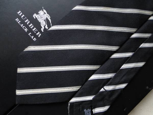 “BURBERRY/BLACK LABELバーバリー”ブラック♪レジ柄ネクタイ★