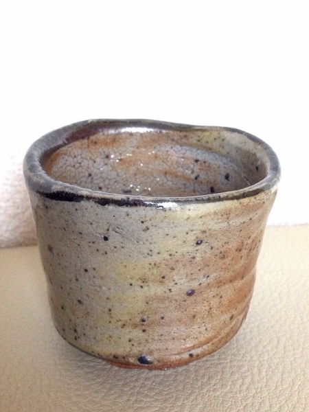 丸田宗彦 唐津皮鯨ぐい呑 酒盃 酒呑 アンティーク、コレクション 陶芸