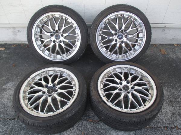 Mesh 18×8JJ 9JJ +38 ホイール タイヤ付4本 管理45085