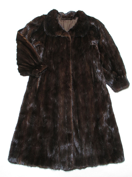1118★毛柔らか ミンク ロングコート 焦げ茶