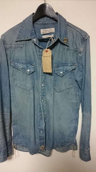 新品未使用レミレリーフREMI RELIEFデニムシャツスタッズ 