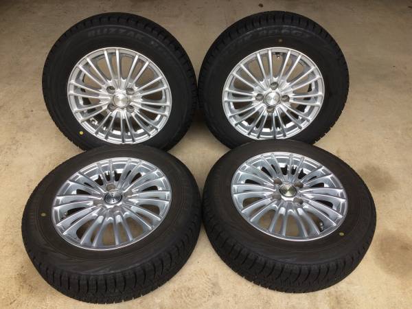 フィット・デミオ等175/65/14スタッドレスアルミセット４本中古