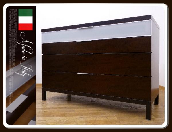◆SP382◆美品◆イタリア製◆モダン◆高級4段チェスト　整理箪笥