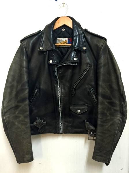 ヴィンテージ ショット schott ライダース ジャケット 茶芯 42
