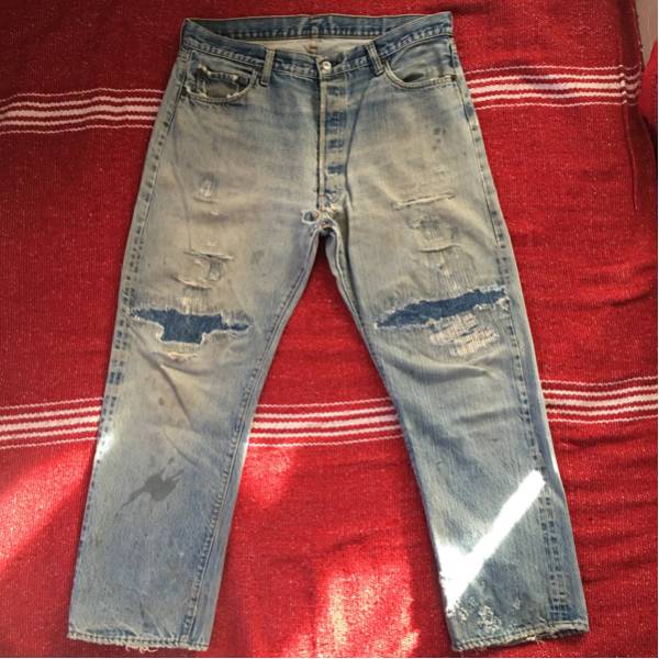 Levi's 501 デニムパンツ 70〜80年代 赤ミミ ダメージデニム 80s