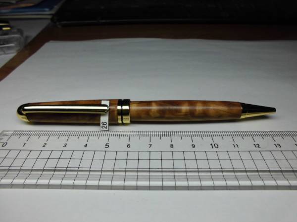 屋久杉 金襴杢 天然木 ハンドメイド 木軸ボールペン G2 ゴールド ⁄ | 2