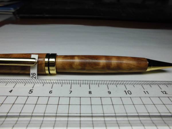 屋久杉 金襴杢 天然木 ハンドメイド 木軸ボールペン G2 ゴールド ⁄ | 2