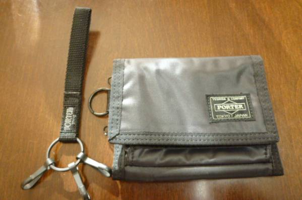 吉田かばんporter財布黒定番美品ポーター3つ折クラチカ付属品有