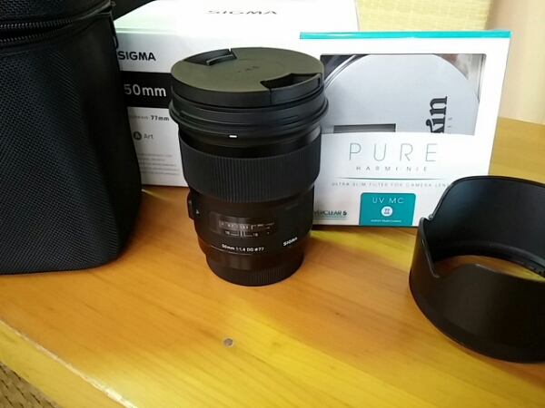 SIGMA 50mm F1.4 DG art canon EFマウント用 フィルター付き 50mm F1.4