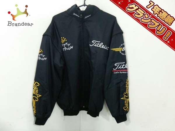 タイトリスト ブルゾン L メンズ 美品 黒×白×ゴールド Titleist 