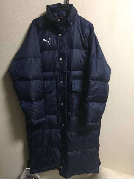 PUMA プーマ ダウンコート ベンチコート ネイビー
