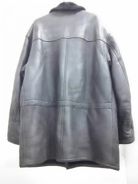 バリー ブルゾン 50 メンズ 黒 レザー/ムートン BALLY