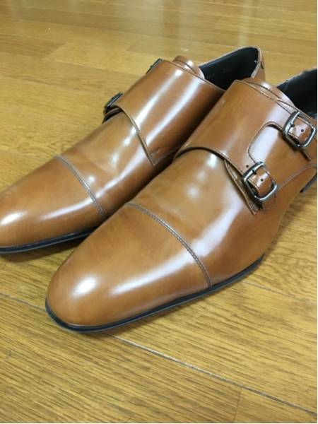 リーガル ダブルモンク 26.5 薄茶 美品