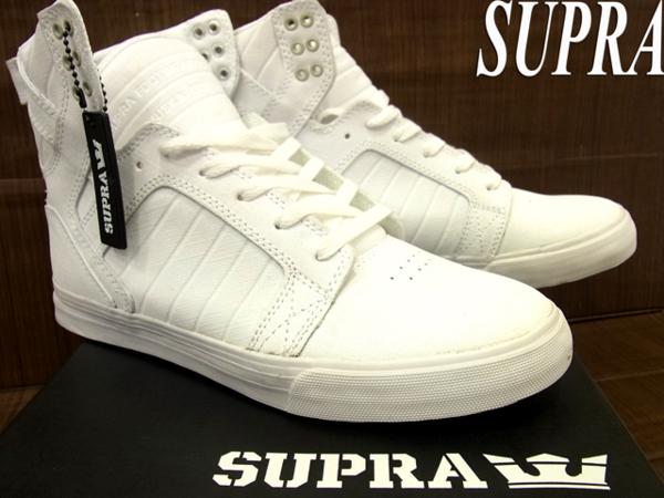お得，定番人気 1円～新品○SUPRA スープラ ハイカット スニーカー 白 