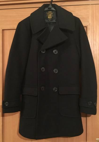 FIDELITY PコートメルトンウールブラックS/RRLanatonica