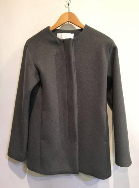 Sale】二子玉) Whim Gazette ノーカラーコート 15AW グレー F Whim