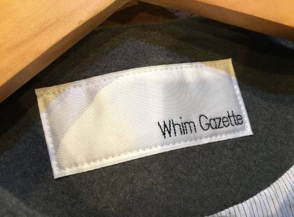 Sale】二子玉) Whim Gazette ノーカラーコート 15AW グレー F Whim