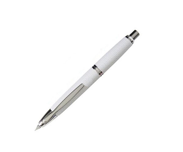 capless 絣/白 PILOT（パイロット） 万年筆 キャップレス 絣 白 細字 中古-並品 SAS