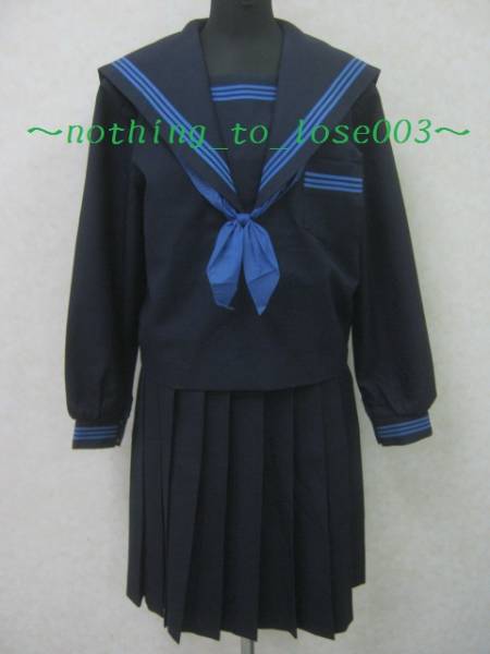 コスプレ衣装　#2910(冬)大きめ青３本ラインセーラー　甲西北