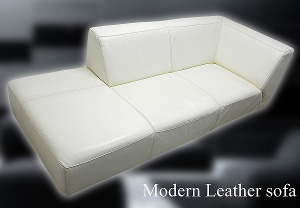 ☆IDC大塚家具/総革/レザー/L/S Comfort-06総革カウチソファ☆