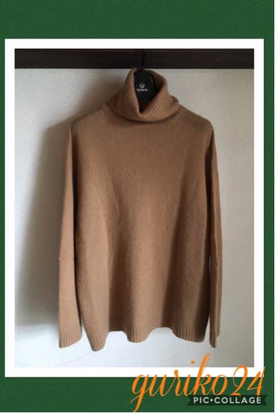 新品人気DrawerカシミヤハイネックニットBAILAキャメル辻直子