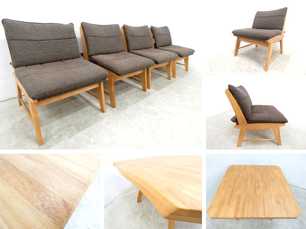 展示品□ミキモク/雅/オーク材/ダイニング5点SET/29.5万/ms2036k(4人用
