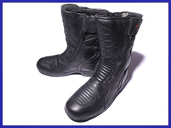 美品*PROBIKER★シンパテックス♪本革★バイクブーツ27.5黒◆z74