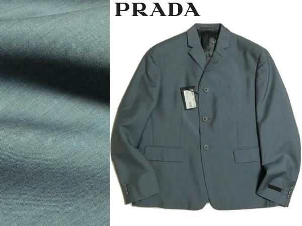 21万新品M~XXL【プラダ】艶光沢シルクウールモヘアジャケット