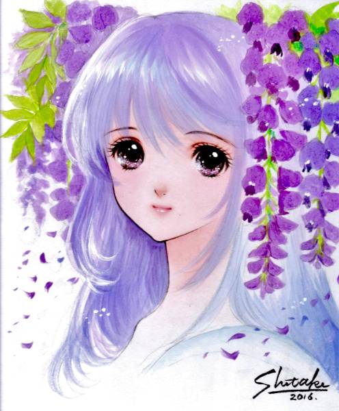 即決☆同人手描きイラスト☆幻想堂・しいたけ・直筆色紙サイン付