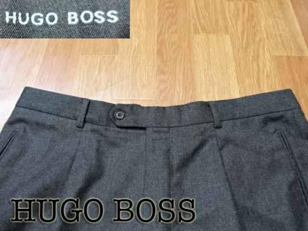 極美品！ヒューゴボス カシミアウールスラックス W38 2XL