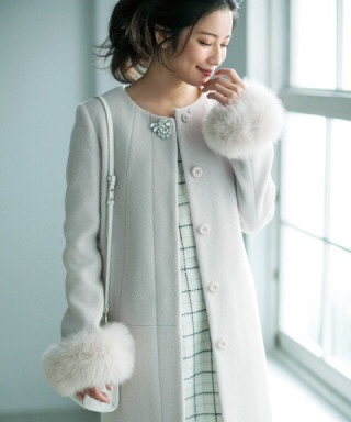 タグ付き超美品】Debut de Fiore ファー付き アニバーサリーコート 36
