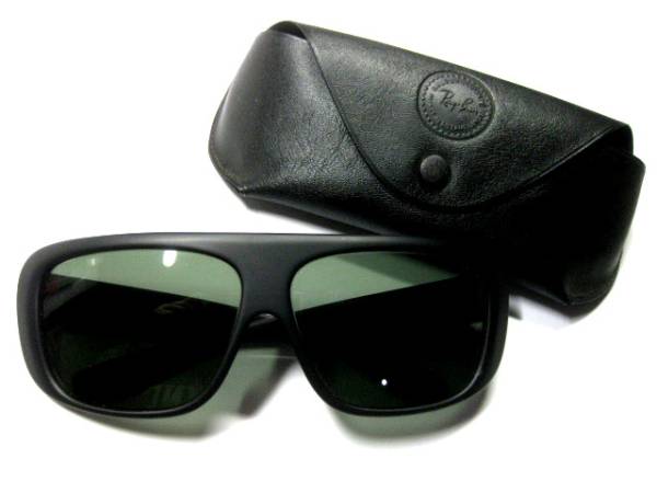ビンテージRayBanレイバンBLAIRブレアB&Lボシュロム社USA製サングラス80sケース付きB&L RAY-BAN U.S.A.艶消しブラック黒フレーム本物80年代