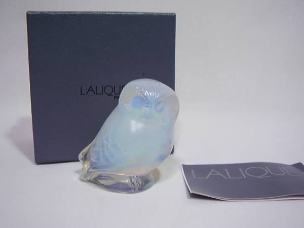 フクロウ ラリック LALIQUE オパールセント 置物 |5431 フィギュリン