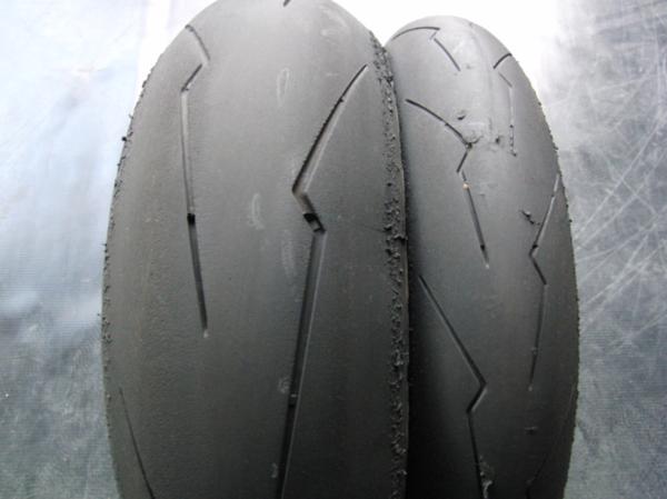中古セットタイヤ!PI◎スーパーコルサ V2 SP. 前後セット. 120/70ZR17