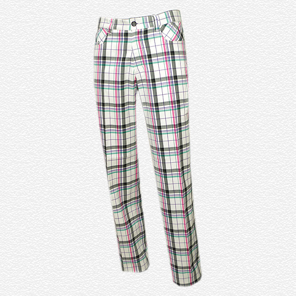 ☆ビバハート VIVA HEART☆チェック柄 ノータックパンツ☆W85☆実寸サイズ約86.0㎝