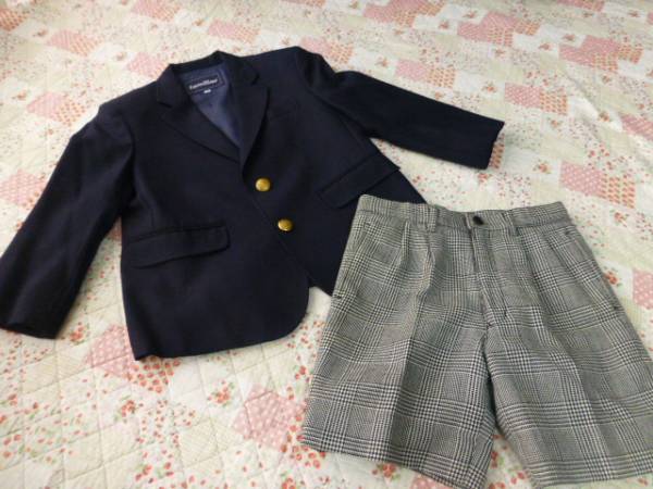☆ファミリア☆120のブレザー＆半パンのセット☆入学や卒業式に