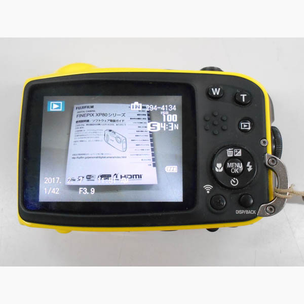 FUJIFILM コンパクトデジタルカメラ FinePix XP80 防水 イエロー 中古
