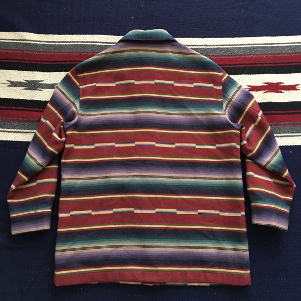 Sサイズ!90s ビンテージ ラルフローレン ネイティブ ラグジャケット ネイティブニットカーディガン ガウン キムタク RRL デニム コート