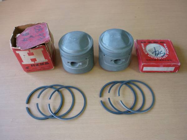 ホンダ CB77・CL77 ピストン&リング +1.0㎜ オーバーサイズ 純正新品